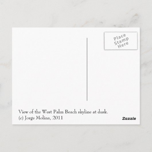 West Palm Beach Blues Postkarte (Rückseite)