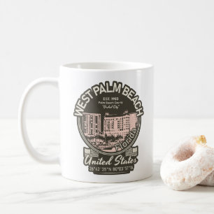 WEST PALM BEACH CITY VINTAGE - FLORIDA USA KAFFEETASSE
