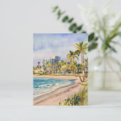 West Palm Beach, Florida, Aquarellmalerei Postkarte (Stehend Vorderseite)