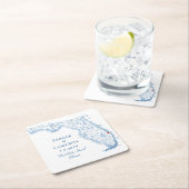 West Palm Beach Florida Karte Rechteckiger Pappuntersetzer (Vor Ort)