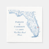 West Palm Beach Florida Karte Serviette (Vorderseite)