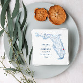 West Palm Beach Florida Karte Serviette