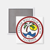 West Palm Beach Florida Magnet (Vorderseite/Rückseite)