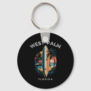 West Palm Beach Florida Männer Frauen Surfen Schlüsselanhänger