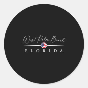 West Palm Beach, Florida Runder Aufkleber