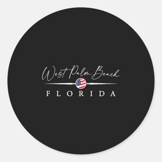 West Palm Beach, Florida Runder Aufkleber (Vorderseite)