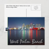 West Palm Beach, Florida, Spiegelungen bei Dämmeru Postkarte (Vorne/Hinten)