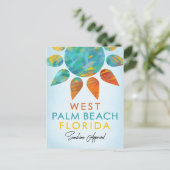 West Palm Beach Florida Sunshine Postkarte (Stehend Vorderseite)