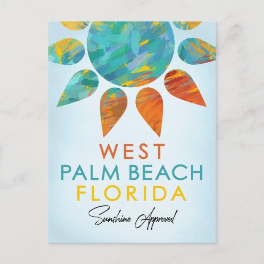 West Palm Beach Florida Sunshine Postkarte (Vorderseite)