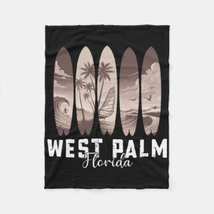 West Palm Beach Florida Surfbrett Männer Frauen Su Fleecedecke