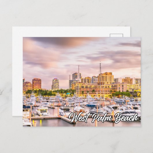 West Palm Beach, Florida, USA Postkarte (Vorne/Hinten)