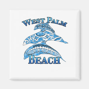 West Palm Beach Florida Vacation Delphine Magnet