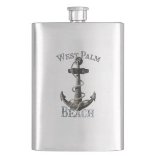 West Palm Beach Florida Vacation Nautical Anchor Flachmann