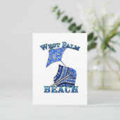 West Palm Beach Florida Vacation Tribal Stingray Postkarte (Stehend Vorderseite)