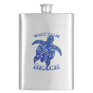 West Palm Beach Florida Vacation Tribal Turtle Flachmann