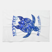 West Palm Beach Florida Vacation Tribal Turtle Geschirrtuch (Horizontal)