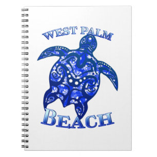 West Palm Beach Florida Vacation Tribal Turtle Notizblock