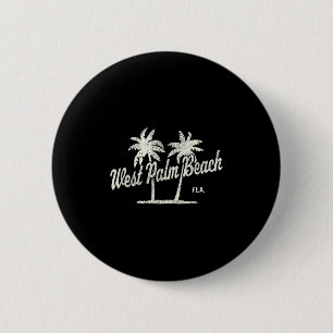 West Palm Beach Florida Vintage 70er Jahre Palmen Button