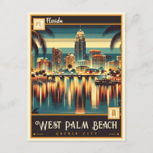 West Palm Beach, Florida Vintage Postkarte