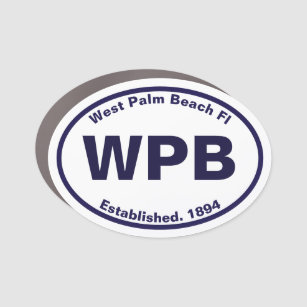 West Palm Beach Florida WPB Navy Souvenirs Auto Magnet