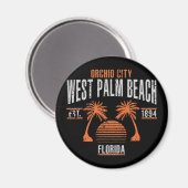 West Palm Beach Magnet (Vorderseite/Rückseite)