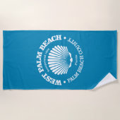 West Palm Beach (Muschel) Strandtuch (Vorderseite)