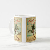 West Palm Beach Palm Tree Vintage Travel Kaffeetasse (Vorderseite Links)
