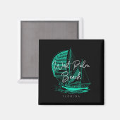 West Palm Beach Sailboat Magnet (Vorderseite/Rückseite)