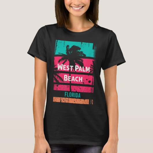 West Palm Beach Souvenir - Erinnerung Florida T-Shirt (Vorderseite)