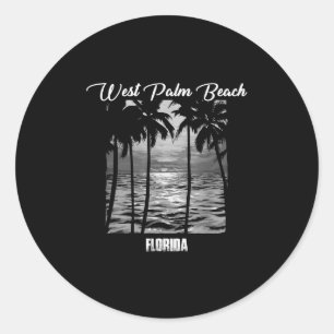 West Palm Beach Souvenir - Florida Erinnerung _1 Runder Aufkleber