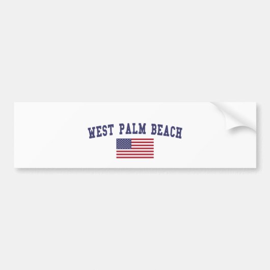 West Palm Beach US-Flagge Autoaufkleber (Vorne)