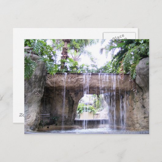 West Palm Beach Waterfall Postkarte (Vorne/Hinten)