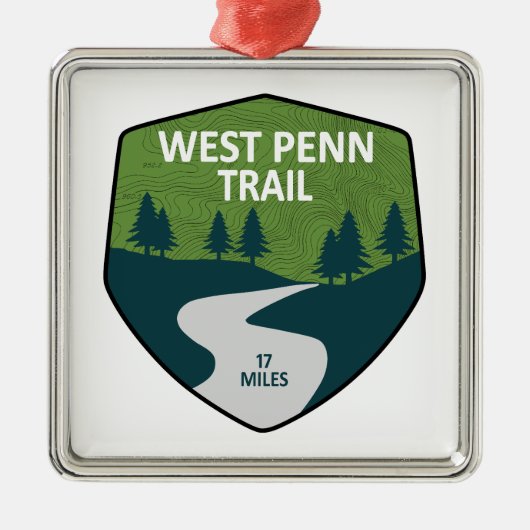 West Penn Trail Pennsylvania Ornament Aus Metall (Vorne)