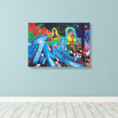 West Philly Graffiti Leinwanddruck (Insitu (Holzboden))