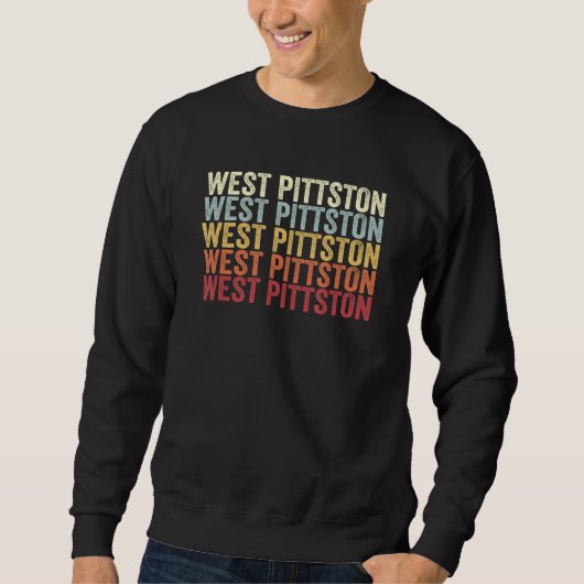 West Pittston Pennsylvania West Pittston PA Retro Sweatshirt (Vorderseite)