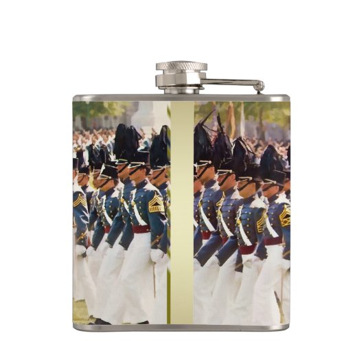 West Point-Kadett-kundengerechter Text Flachmann (Rückseite)