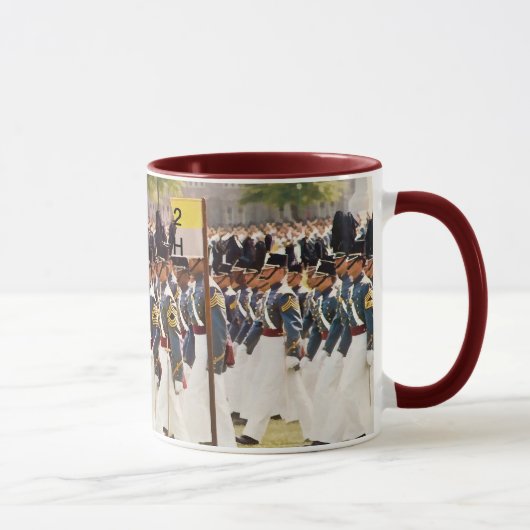 West Point-Kadett-kundengerechter Text Tasse (Rechts)