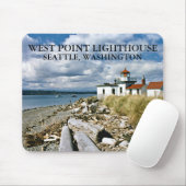 West Point-Leuchtturm, Seattle Washington Mousepad (Mit Mouse)