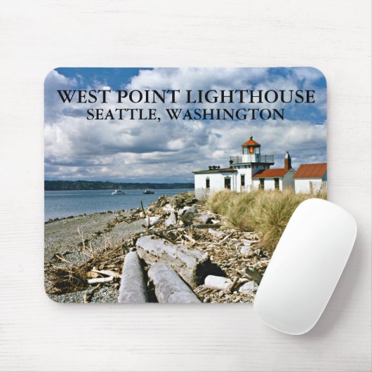West Point-Leuchtturm, Seattle Washington Mousepad (Mit Mouse)