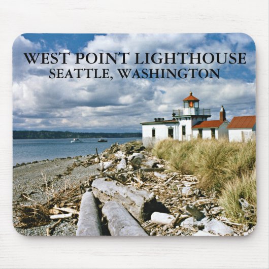 West Point-Leuchtturm, Seattle Washington Mousepad (Vorne)