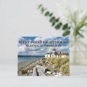 West Point Lighthouse, Seattle Washington Postkarte (Stehend Vorderseite)
