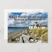West Point Lighthouse, Seattle Washington Postkarte (Vorne/Hinten)