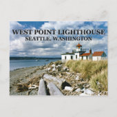 West Point Lighthouse, Seattle Washington Postkarte (Vorderseite)