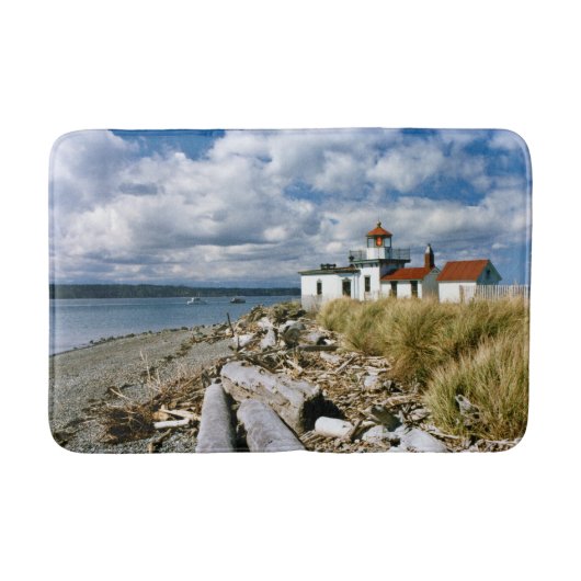 West Point Lighthouse, Washington Bath Mat Badematte (Vorderseite)