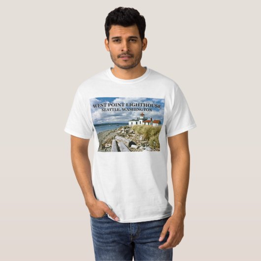 West Point Lighthouse, Washington T - Shirt (Vorne ganz)