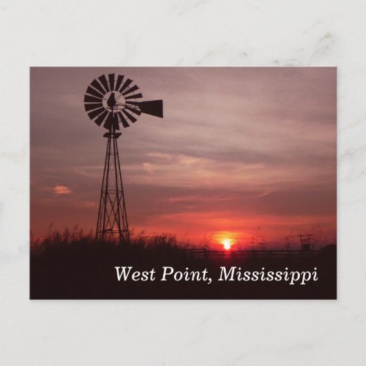 West Point, Mississippi Postkarte (Vorderseite)