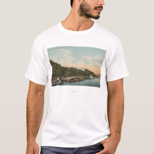 West Point, NY - Ansicht des Hafens auf dem Hudson T-Shirt