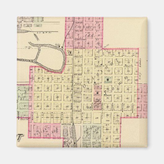 West Point und Wisner, Nebraska Magnet (Vorne)