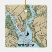 West Point VA Chart Keramikornament (Rückseite)