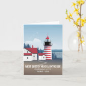 West Quoddy Head Leuchtturm Karte (Gelbe Blume)